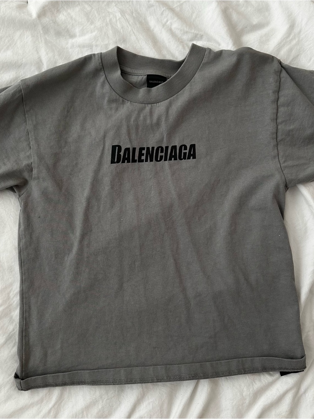 Balenciaga Gray Logo Tee